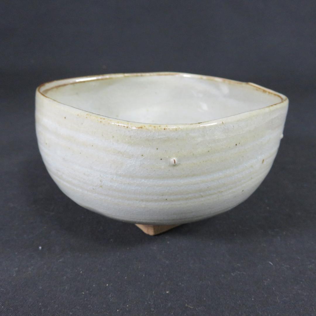 茶碗 石崎光四郎 共箱 木箱 抹茶碗 茶器 茶道具 四角高台