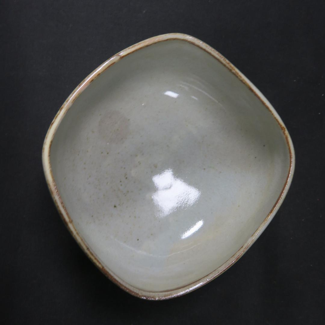 茶碗 石崎光四郎 共箱 木箱 抹茶碗 茶器 茶道具 四角高台