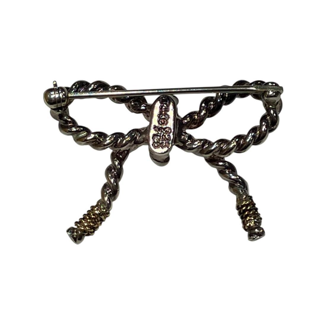 ティファニー　ブローチ リボン シルバー925 750 6ｇ