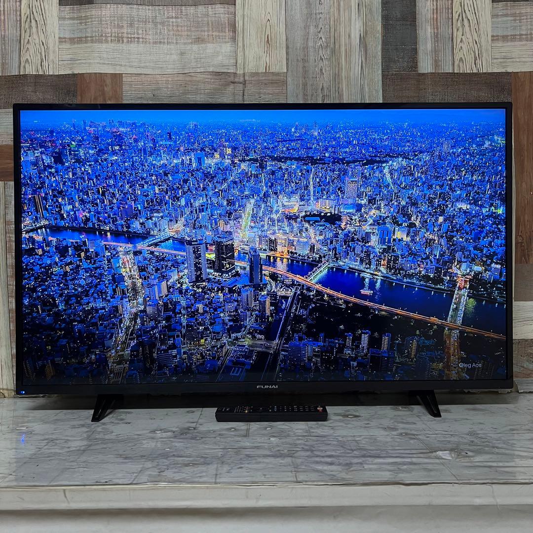 即日受渡❣️全国送料込3年前購入フナイ43型4K液晶テレビWチューナー高画質高音質