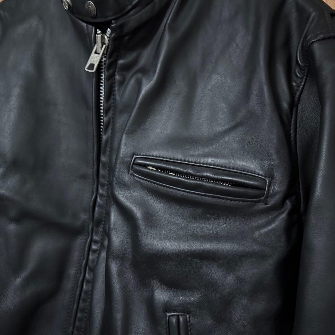 【美品】希少サイズ 3XL 米国製 Schott シングルライダース 641