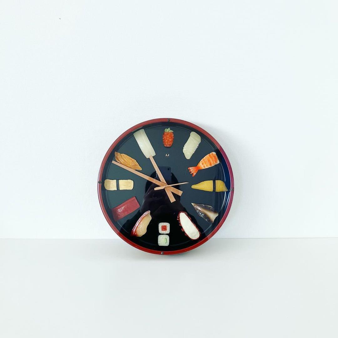 お寿司　掛け時計　食品サンプル　古道具　インテリア雑貨　オブジェ　握り寿司