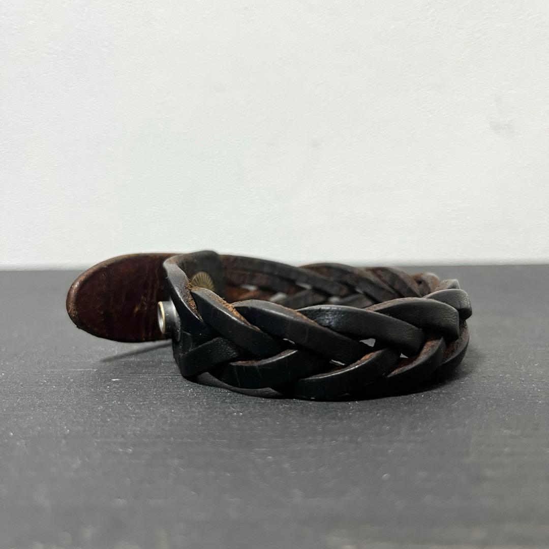 《RRL/ダブルアールエル》Leather Concho Bracelet