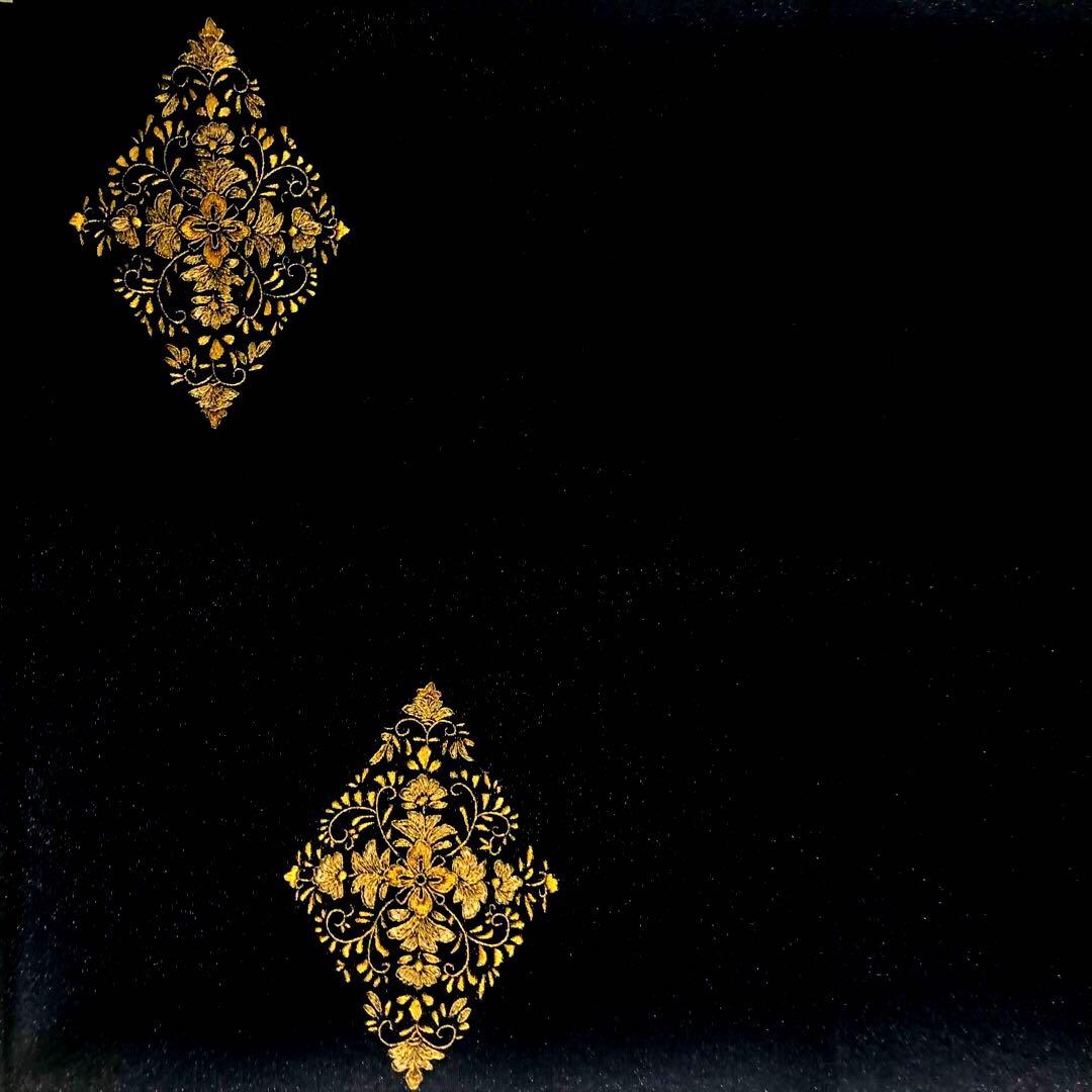 【美品　並尺】袋帯　貴久樹　刺繍　金　更紗　帯丈430cm 帯幅31cm