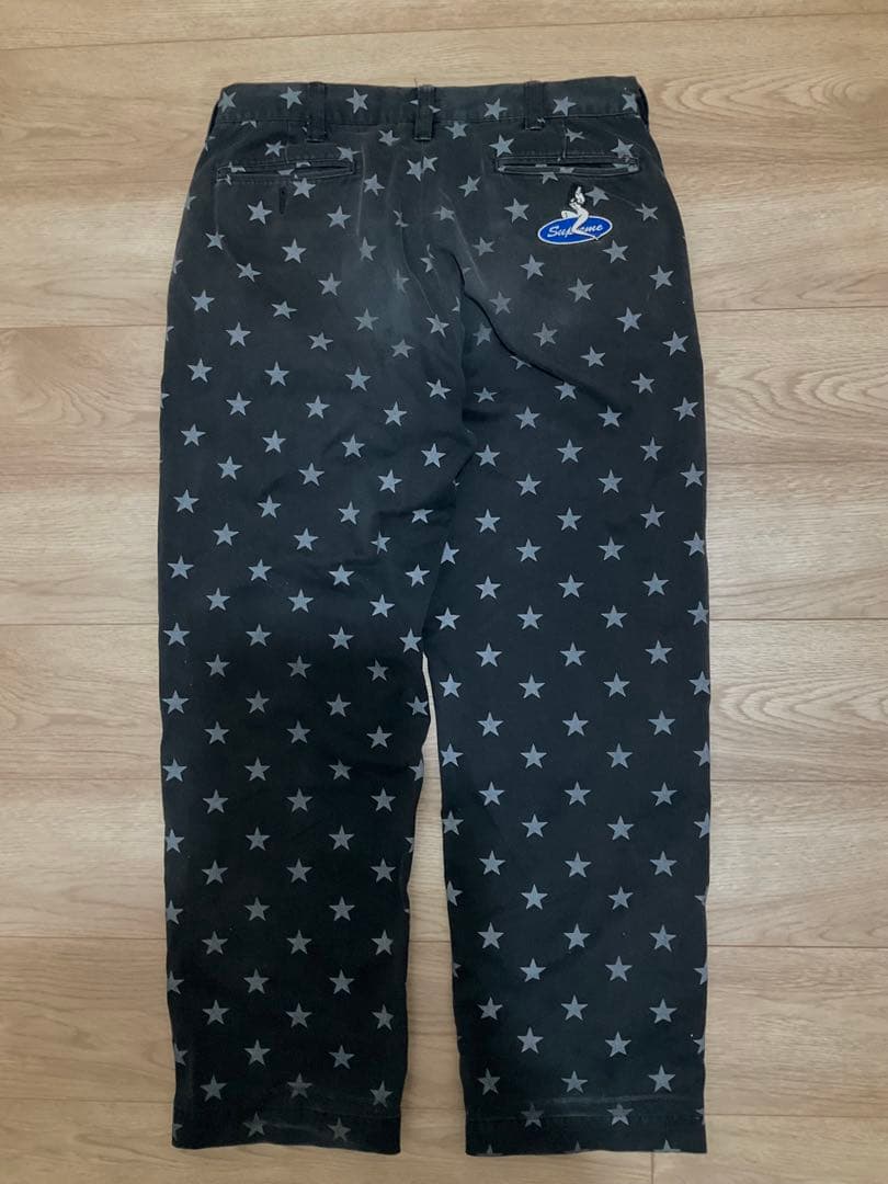 パンツ supreme 22SS chino pant black stars 32