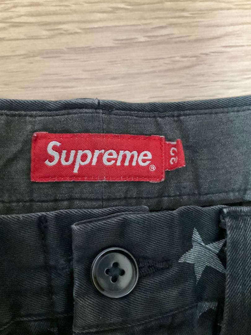 パンツ supreme 22SS chino pant black stars 32