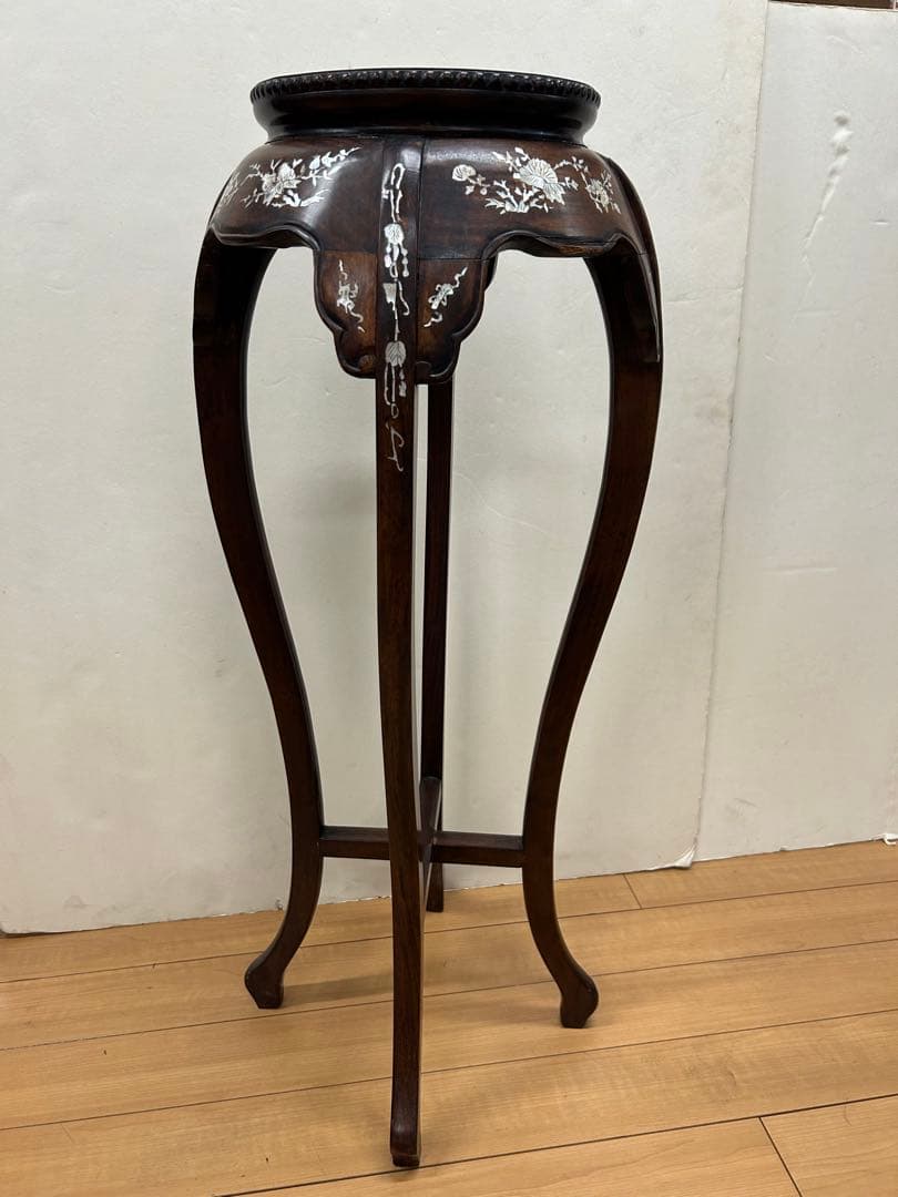 中国螺鈿高足花台　古物￼ 少ない　送料込み