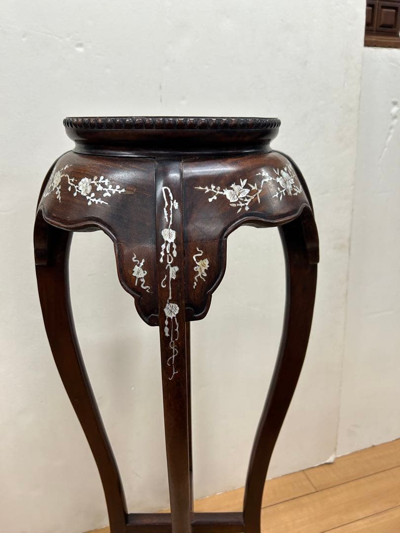 中国螺鈿高足花台　古物￼ 少ない　送料込み