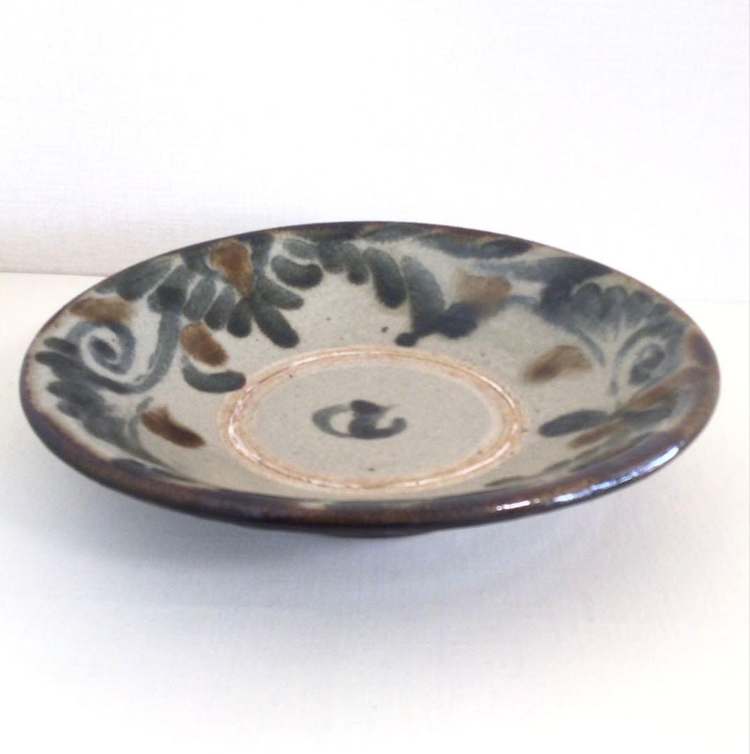 新品 菅原謙 10寸皿 やちむん 大皿料理 定価28000 フルーツ皿 工芸品