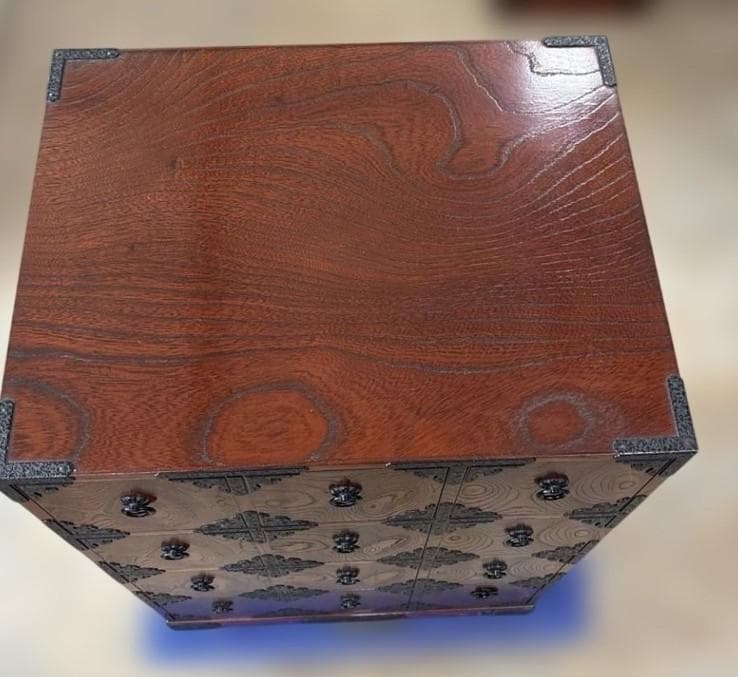 最終値下します。駿河民芸家具　欅材　小物引き出し　美品