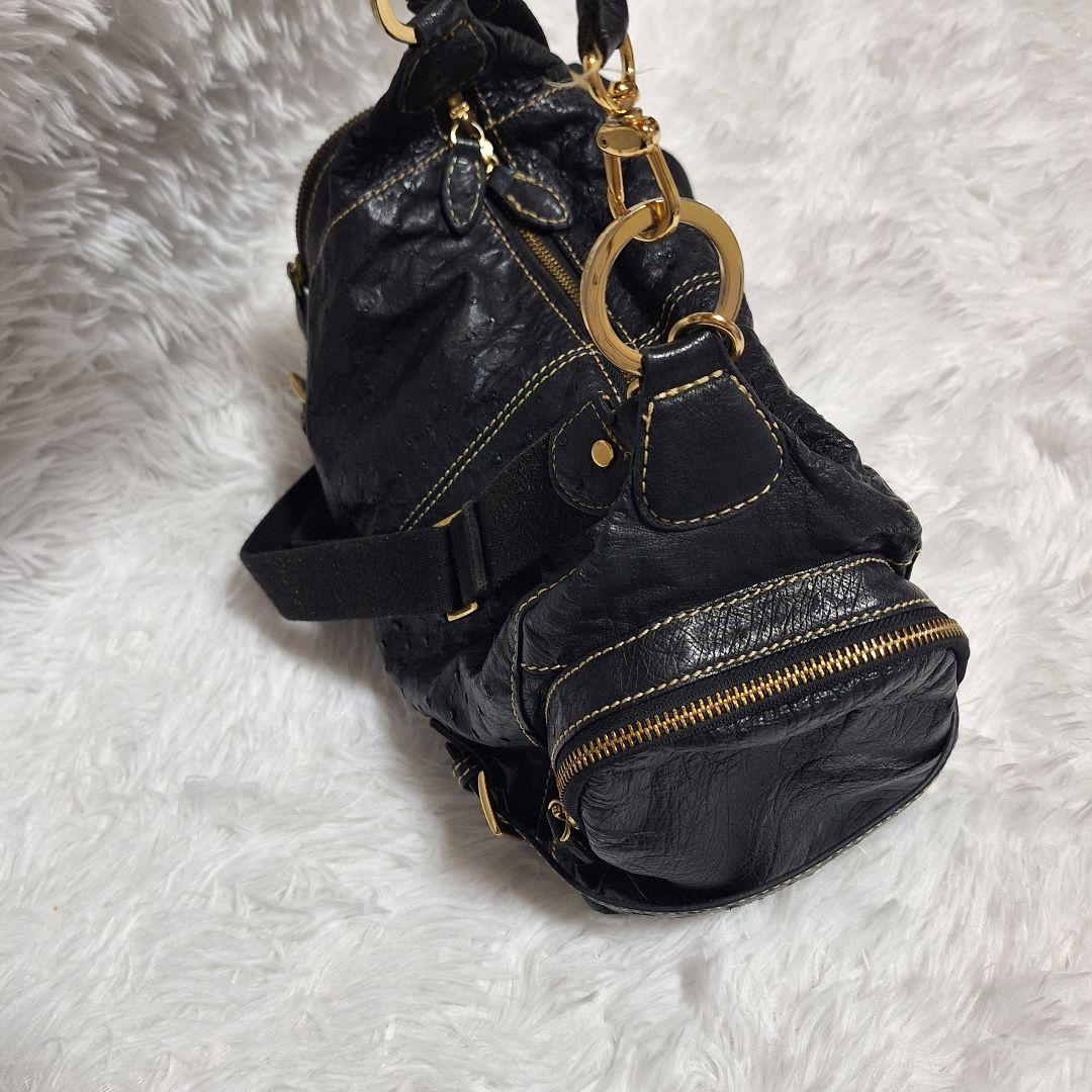 y2k grunge coquette 2way ショルダー バック ブラック