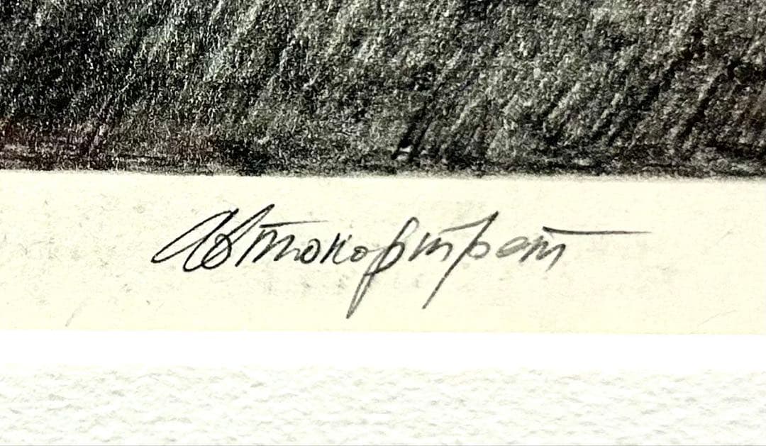 セメレコフ自画像 ユニークな鉛筆デッサン１点物