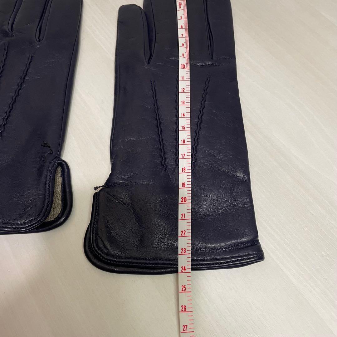 未使用品☆Madova☆手袋☆羊革☆ネイビー☆濃紺☆カシミヤ☆イタリア製
