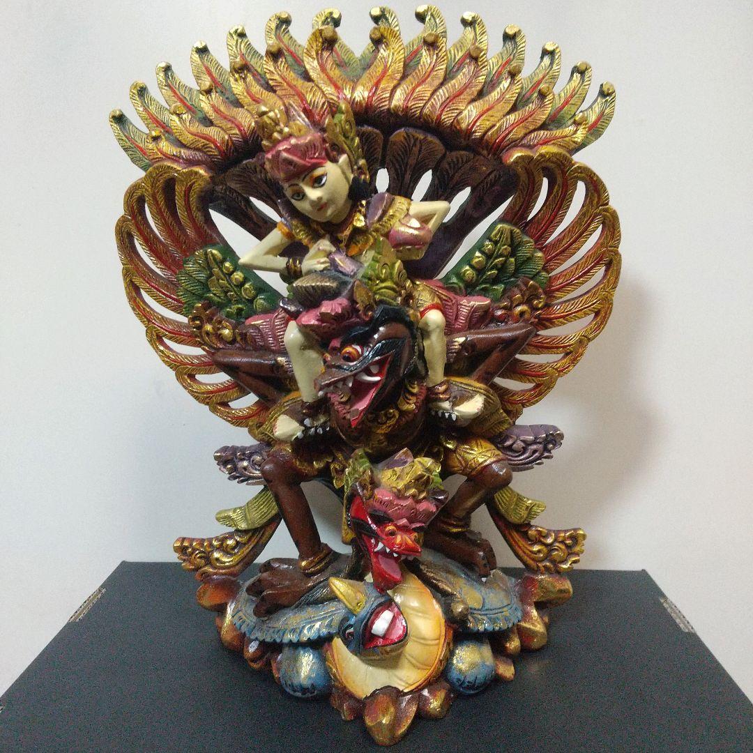 インドネシア バリ島 ヴィシュヌ神 ガルーダ像 木彫 木製 木工 伝統工芸