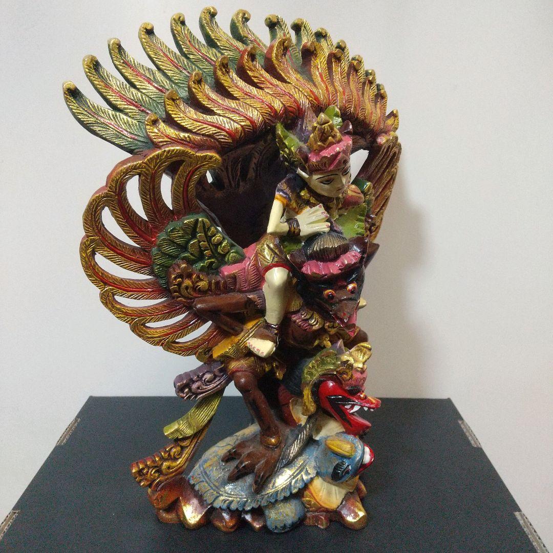 インドネシア バリ島 ヴィシュヌ神 ガルーダ像 木彫 木製 木工 伝統工芸