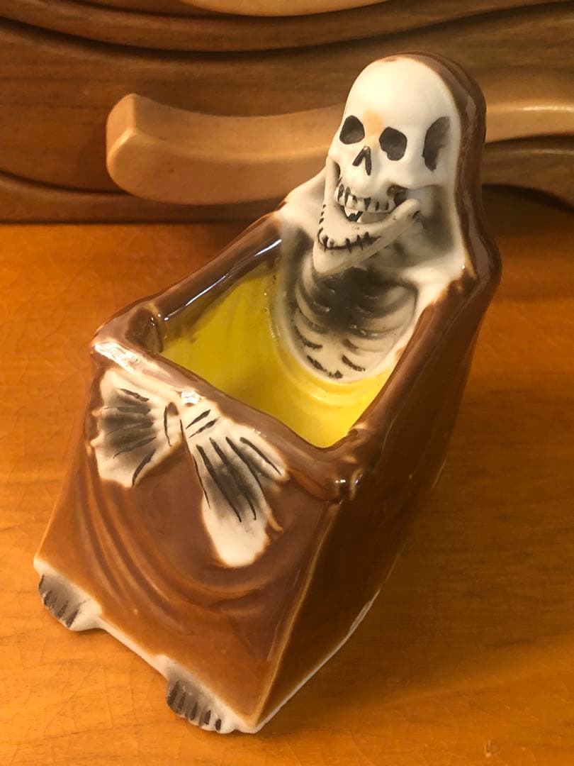ビンテージ50s Japan スカル　髑髏　骸骨　死神　灰皿　レトロ　デビル