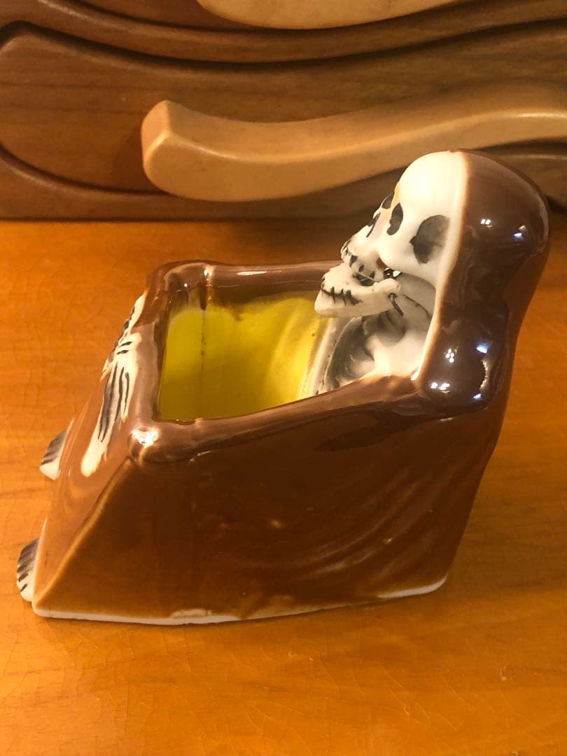 ビンテージ50s Japan スカル　髑髏　骸骨　死神　灰皿　レトロ　デビル