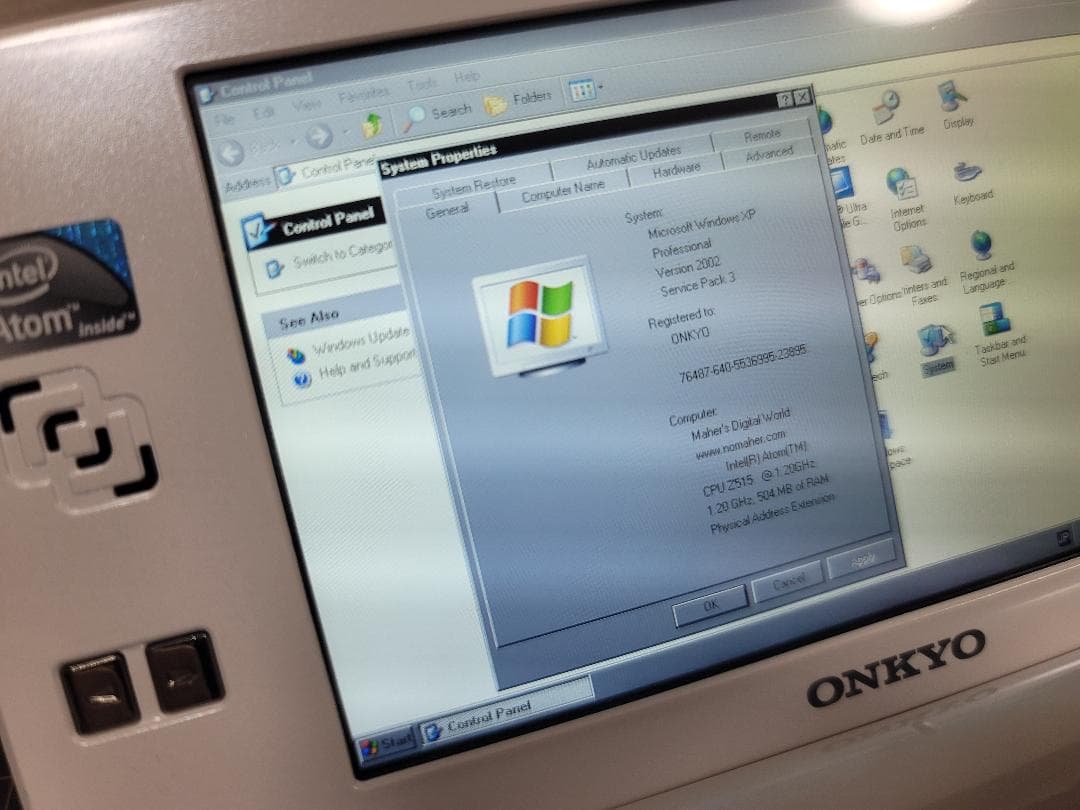 ONKYO BX407A4 UMPC 英語変換 English Conver.