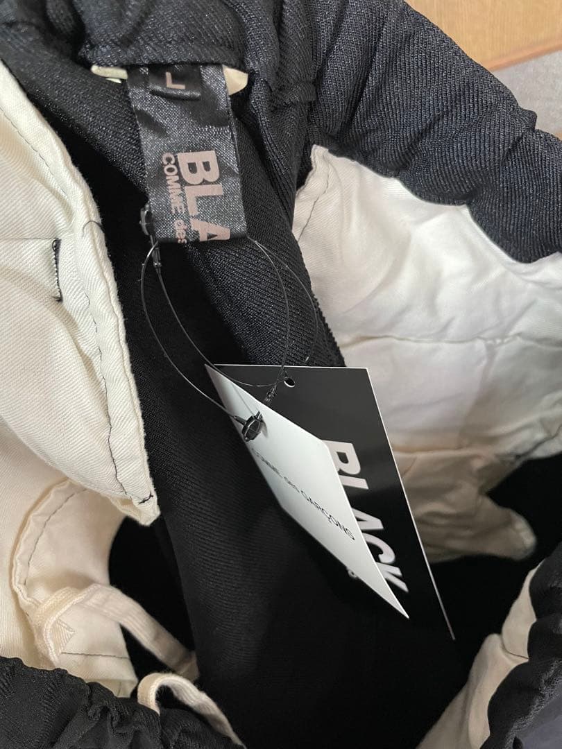 hide 新品 ブラックコムデギャルソン サルエルパンツ ポリ縮