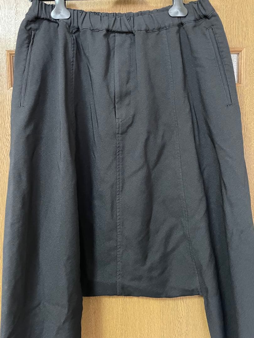 hide 新品 ブラックコムデギャルソン サルエルパンツ ポリ縮