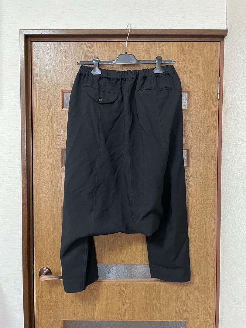 hide 新品 ブラックコムデギャルソン サルエルパンツ ポリ縮