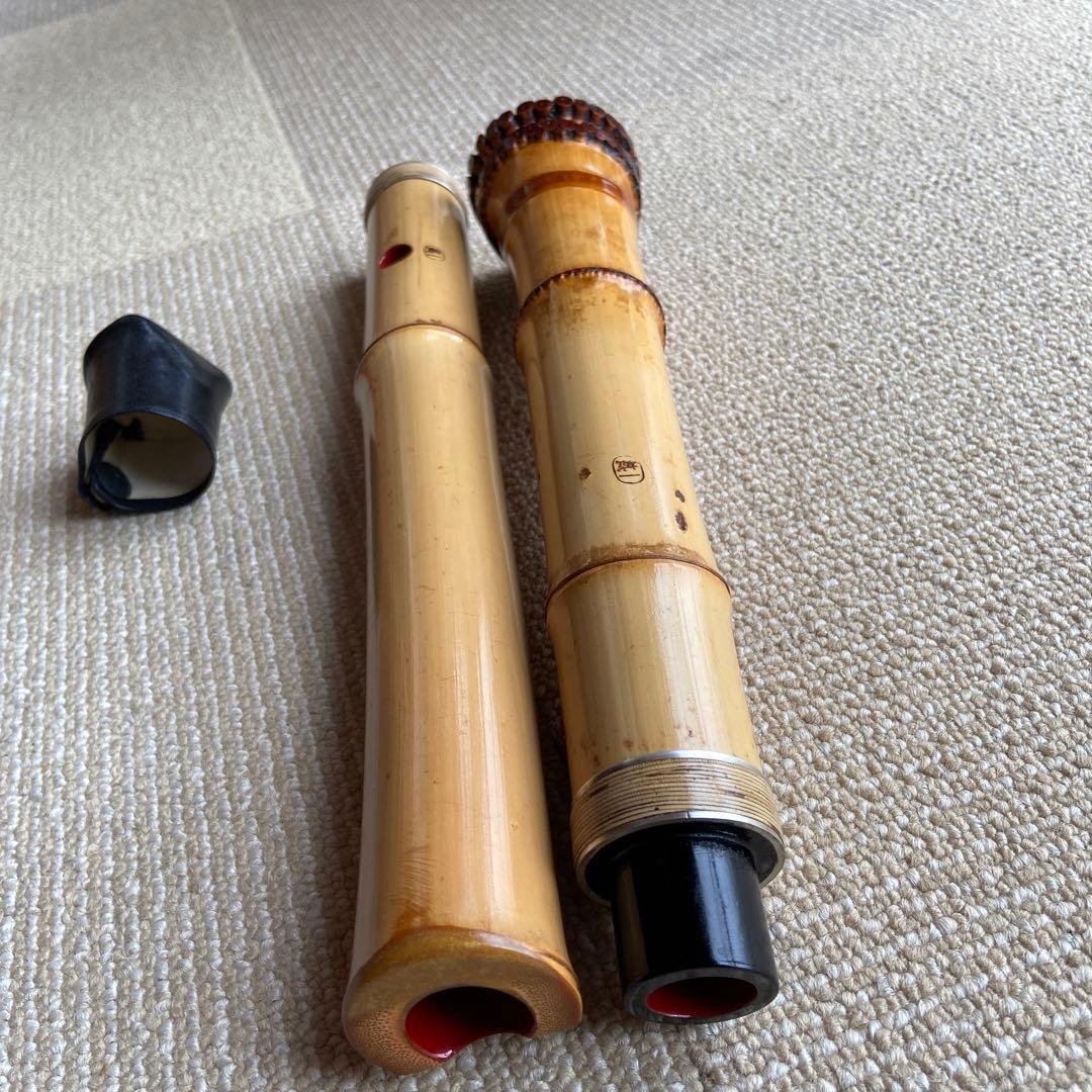 146 値下げ　尺八　一尺八寸管　一城銘ニ印　金唄口