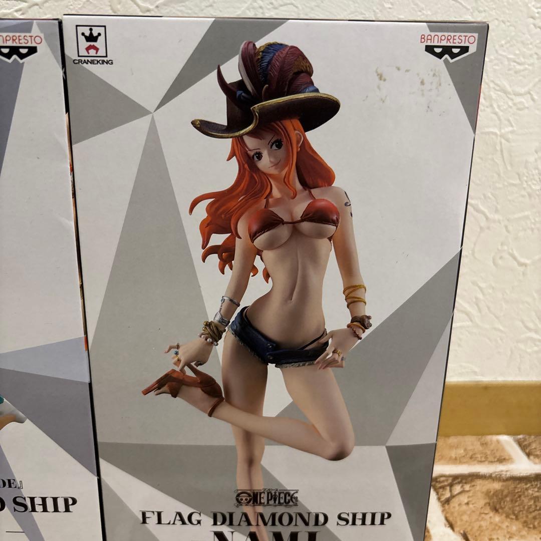 ONE PIECE FLAG DIAMOND SHIP ナミ　ハンコック　セット