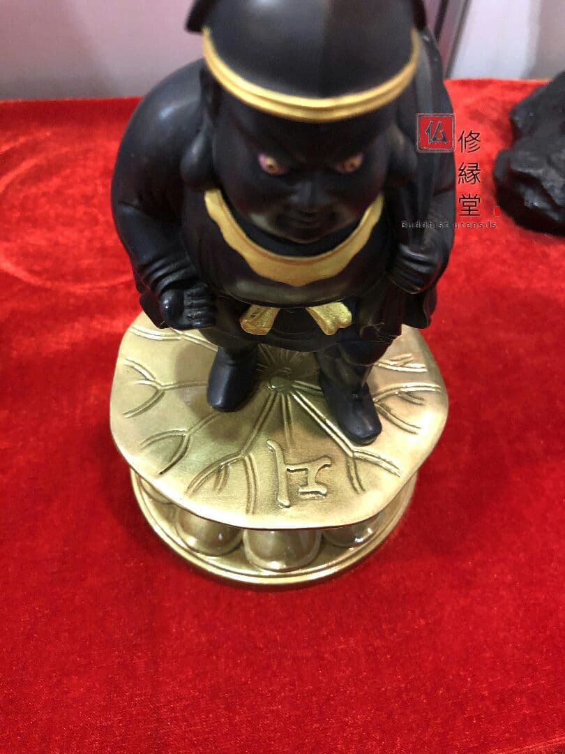 仏像 大黒天 極彩色絵系 法事 仏事 仏様 ご本尊様 青銅製 18cm