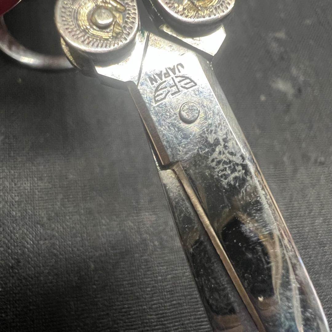 〇Bb右1183 ハサミ キーホルダー ステンレス製 シルバー　藤本ナイフ