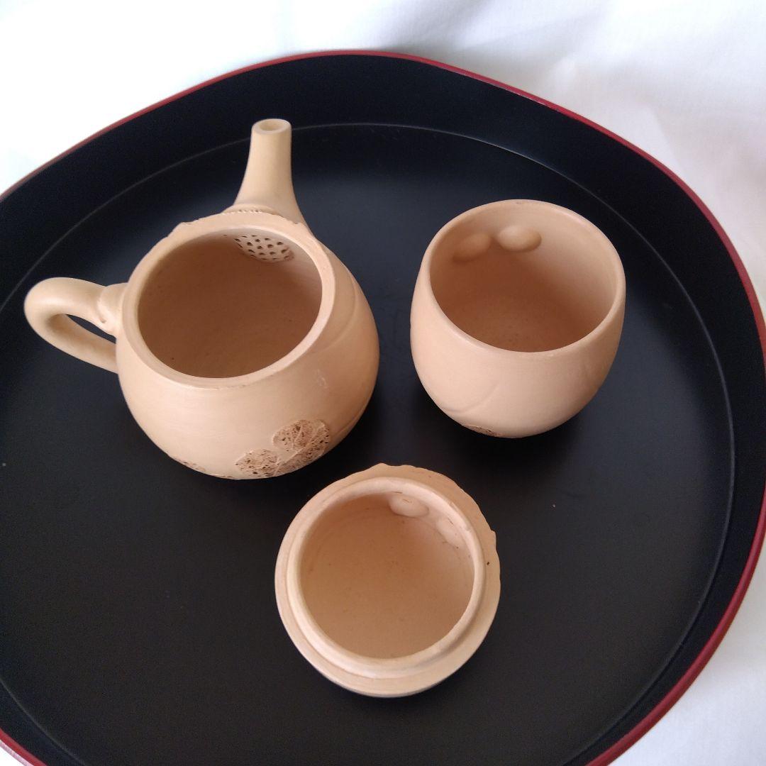 【新品未使用】 秋田焼 からくり細工 急須 湯呑み セット