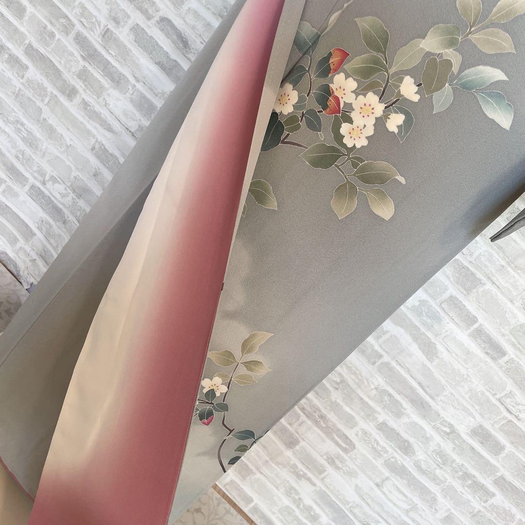 訪問着のみ　加賀友禅　虫喰い　空に伸びる桜　南克治　入学式　卒業式　P2