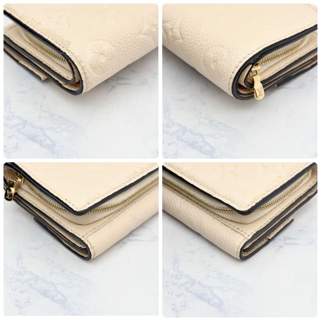 【新品級】ルイヴィトン アンプラント メティスコンパクト クレーム 白 折り財布