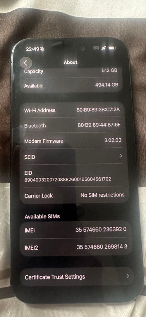 Apple iPhone 15 Pro 512GB SIMフリー本体