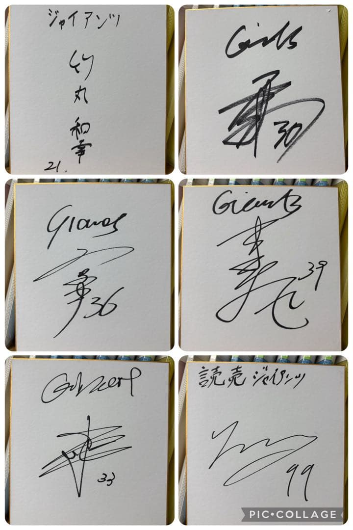 巨人 読売ジャイアンツ 2025ドラフト 直筆サイン色紙セット 竹丸和幸 田和廉