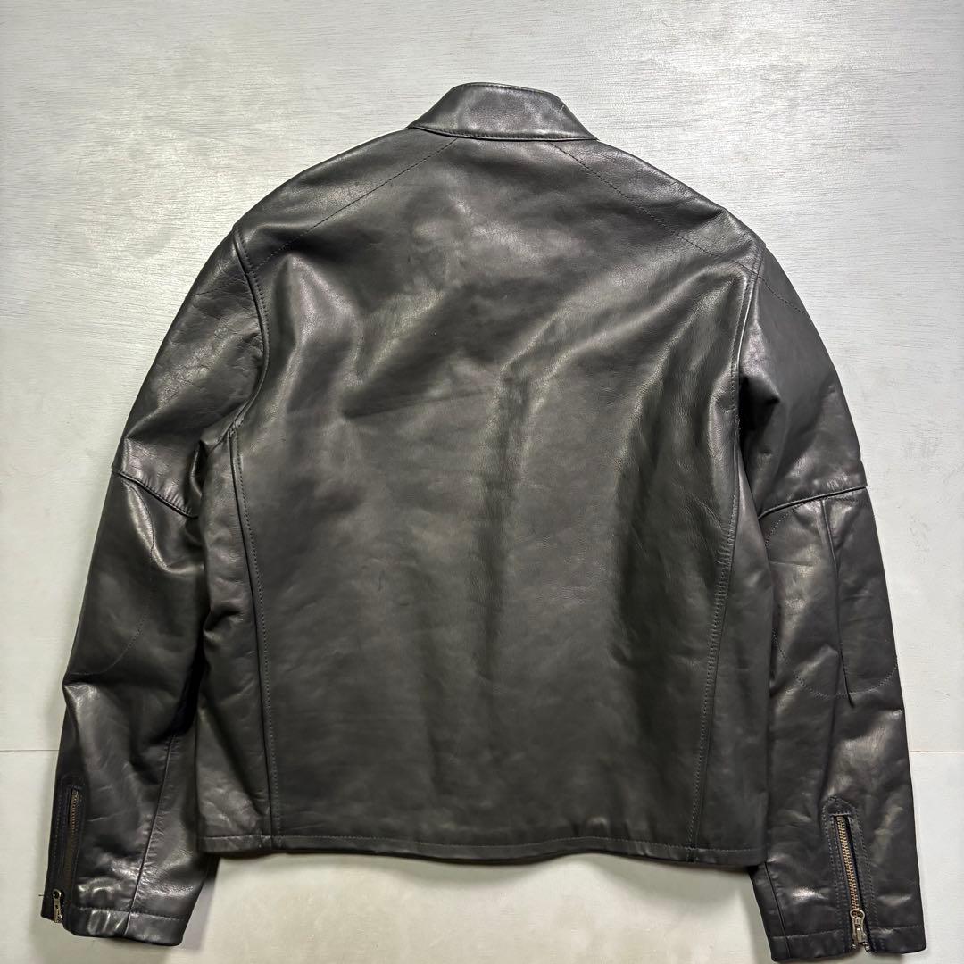 old GAP レザージャケット　本革オールレザー　バイカー　短丈　牛革　S
