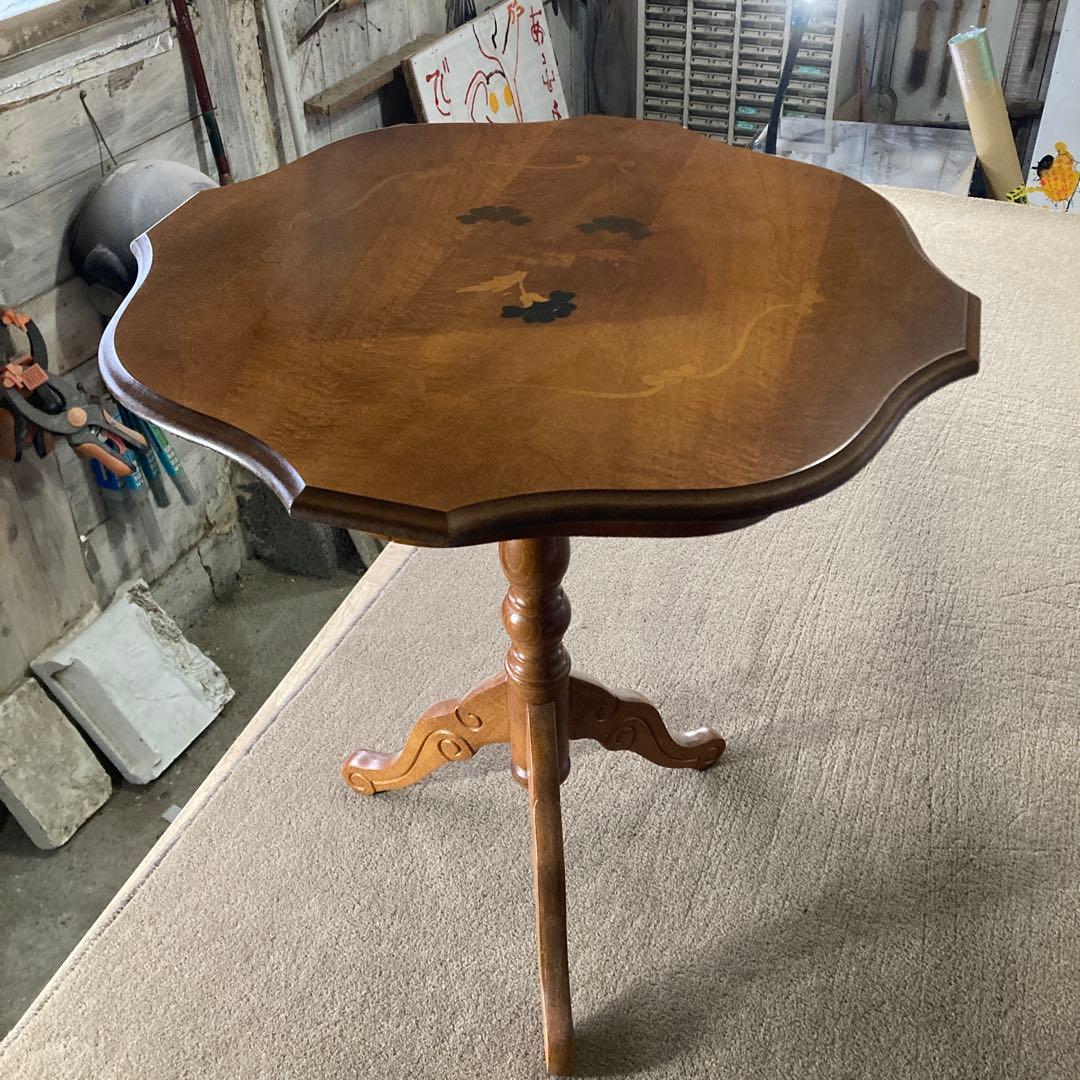 象嵌 コーヒーテーブル 丸テーブル サイドテーブル 幅54cm C