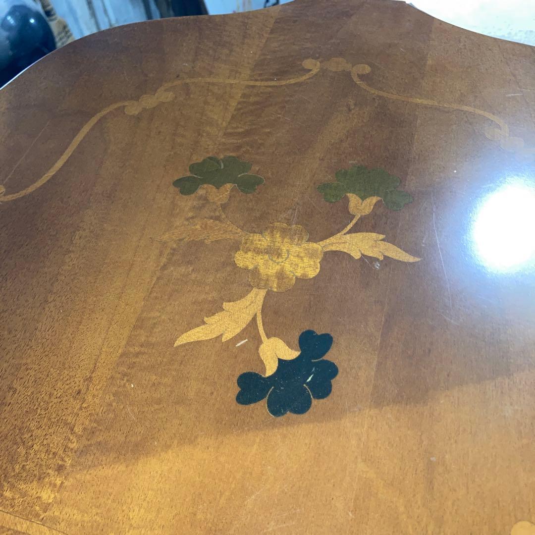 象嵌 コーヒーテーブル 丸テーブル サイドテーブル 幅54cm C