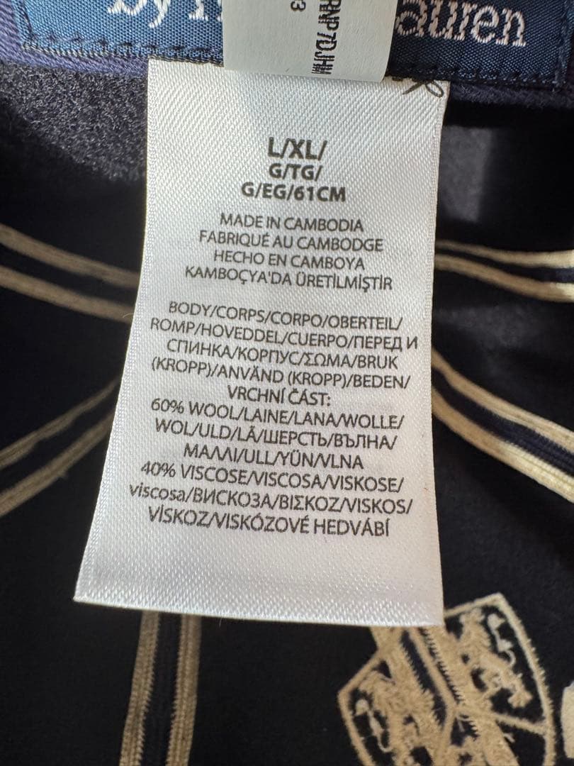 【Polo by Ralph Lauren 】ネイビーキャップ L/X L