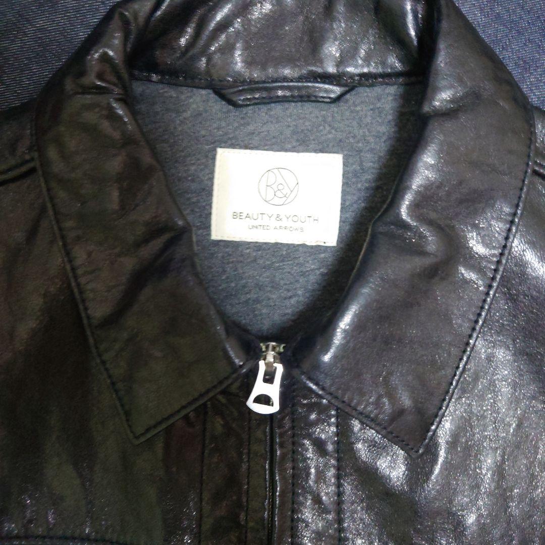 ユナイテッドアローズ シープ レザー　ジャケット　b&y size L