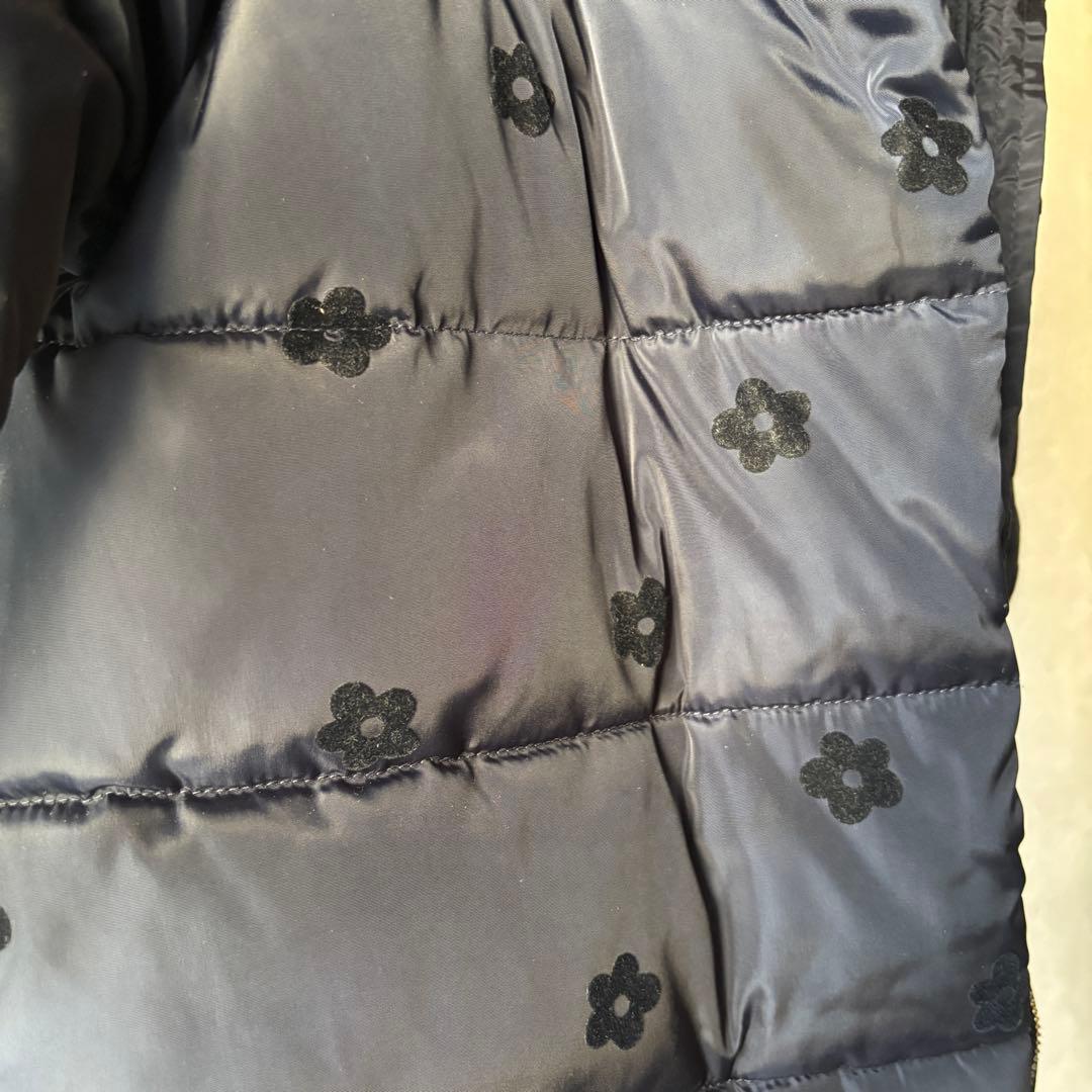 jacadi ネイビー 花柄ダウンコート 88cm