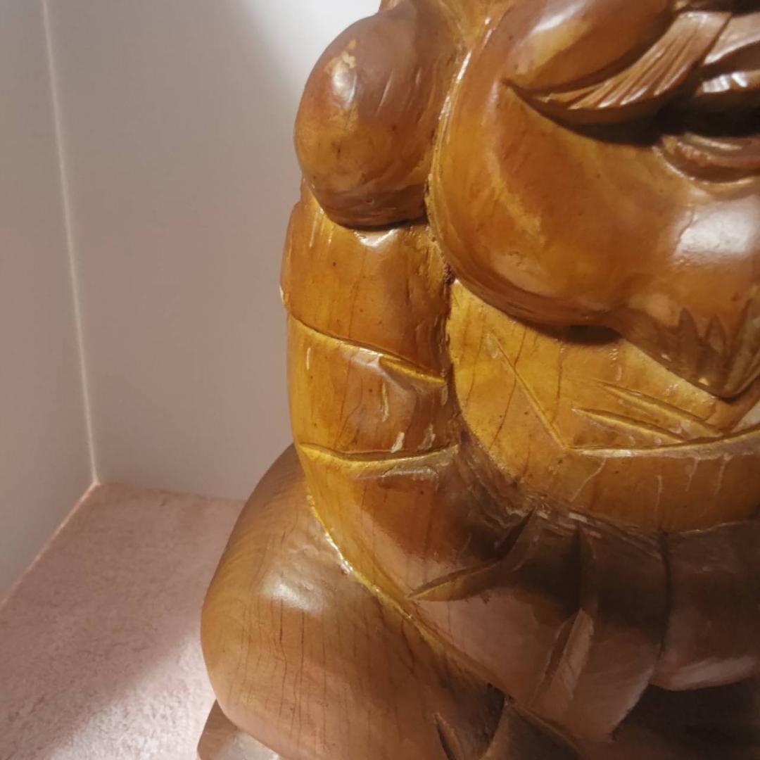 大黒様 恵比寿様 木彫り置物 2個セット 七福神 縁起物