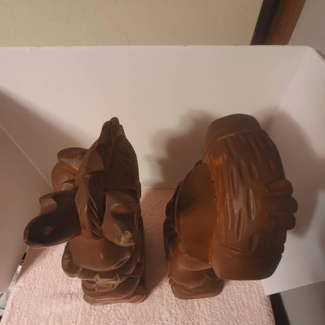 大黒様 恵比寿様 木彫り置物 2個セット 七福神 縁起物