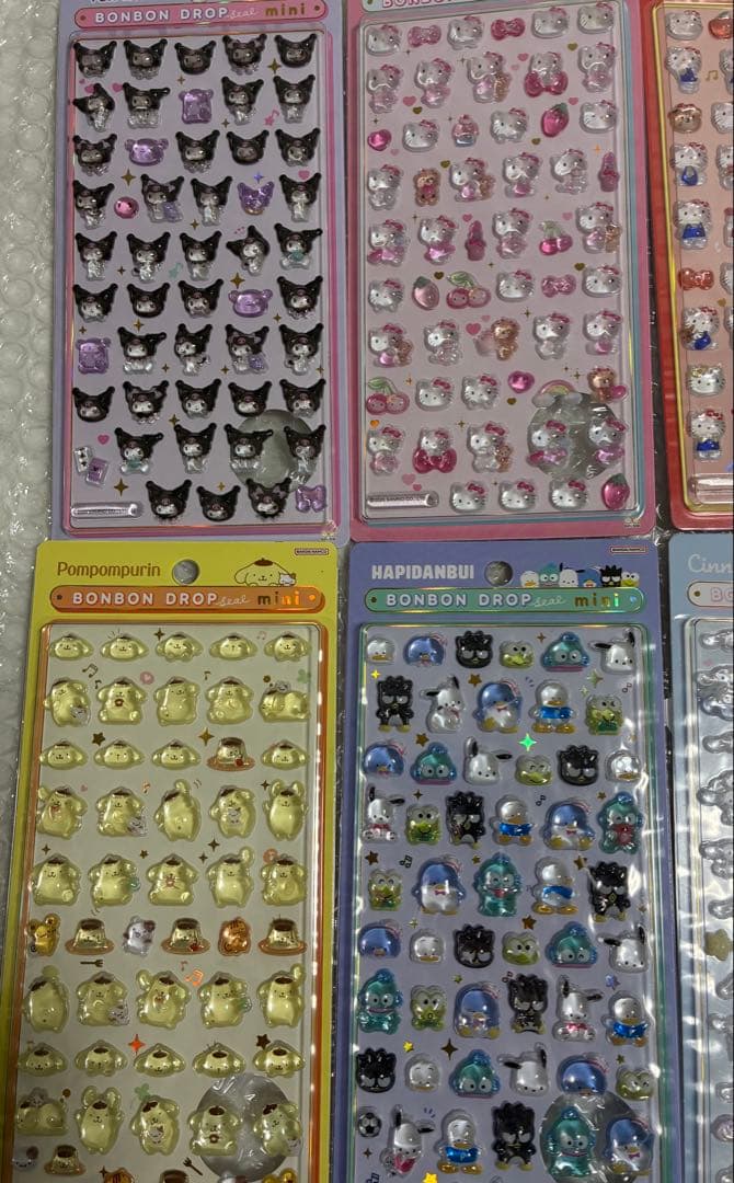 ボンボンドロップミニシール　8種　コンプリート　サンリオ　正規品　サンスター文具
