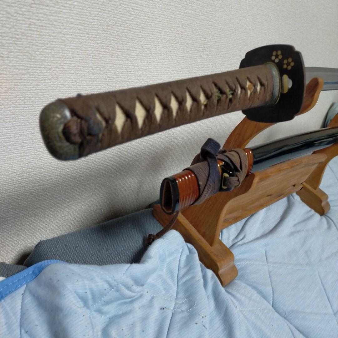 居合刀　模造刀　日本刀　刀剣　同田貫　正国　鉄鍔　樋入り刀身　藤巻鞘　鮫皮 打刀