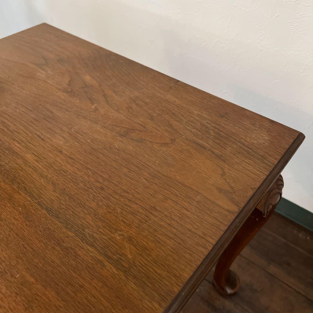 k978r114 英国アンティーク家具 木製サイドテーブル 猫脚 ミニテーブル