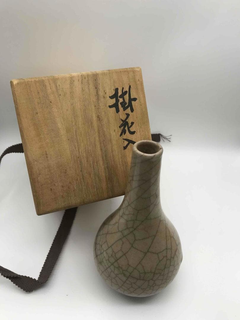 南宋時代　哥窯　汝官窯　花瓶　希少貴重　時代物　中国古美術　骨董品(A-46)
