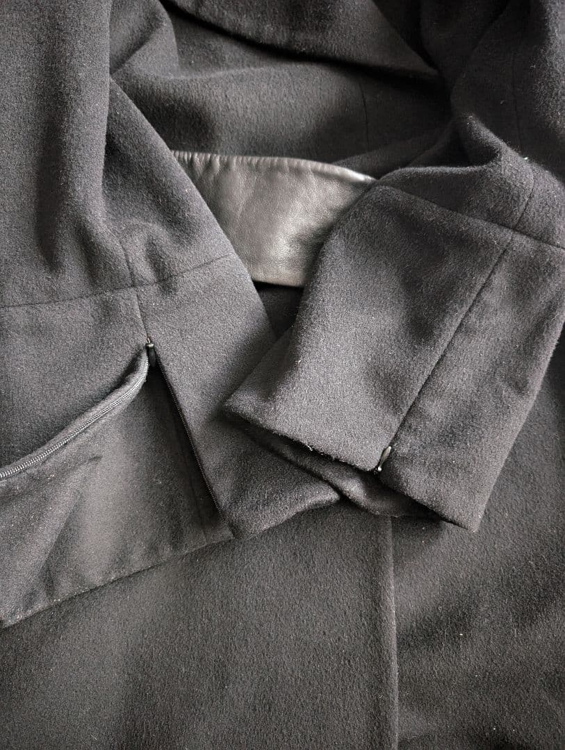 【希少】Claude Montana カシミヤ混チェスターコート 本革ベルト