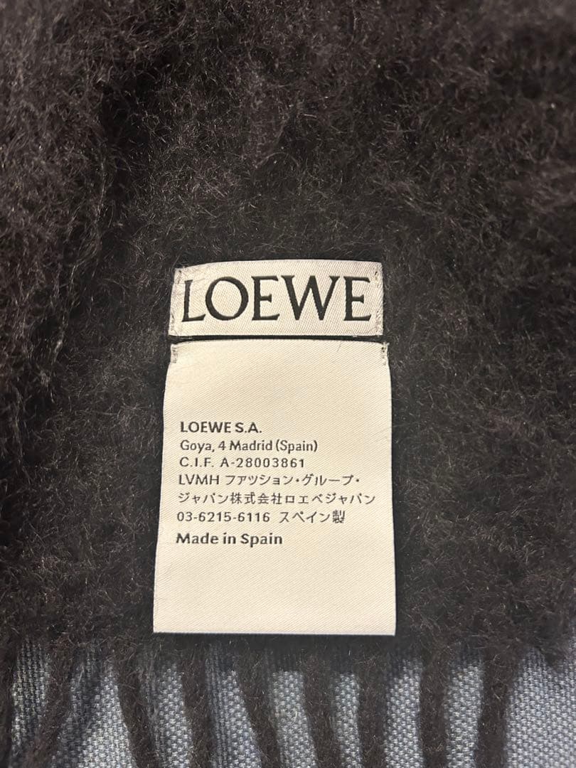 LOEWE モヘアマフラー　ブラック