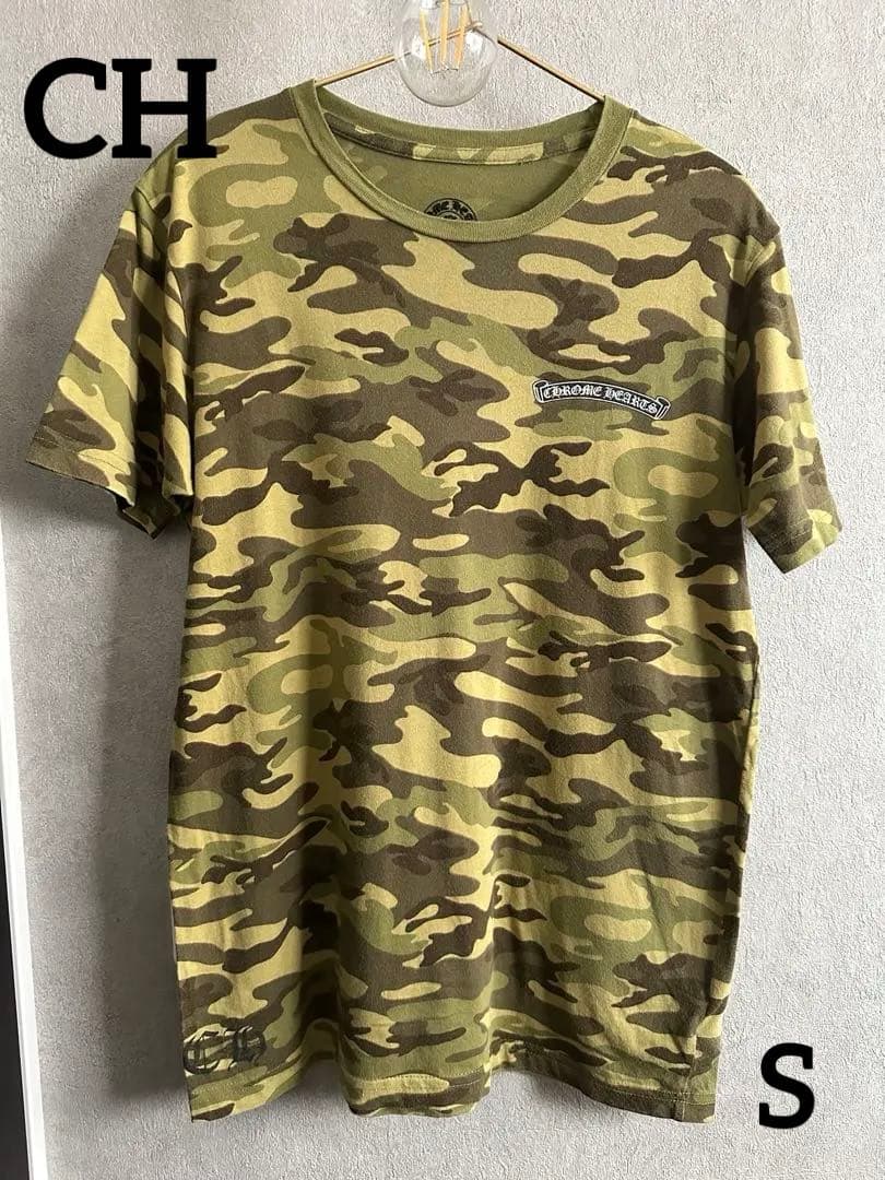 CHROME HEARTS クロムハーツ カモフラスクロールラベルTシャツ