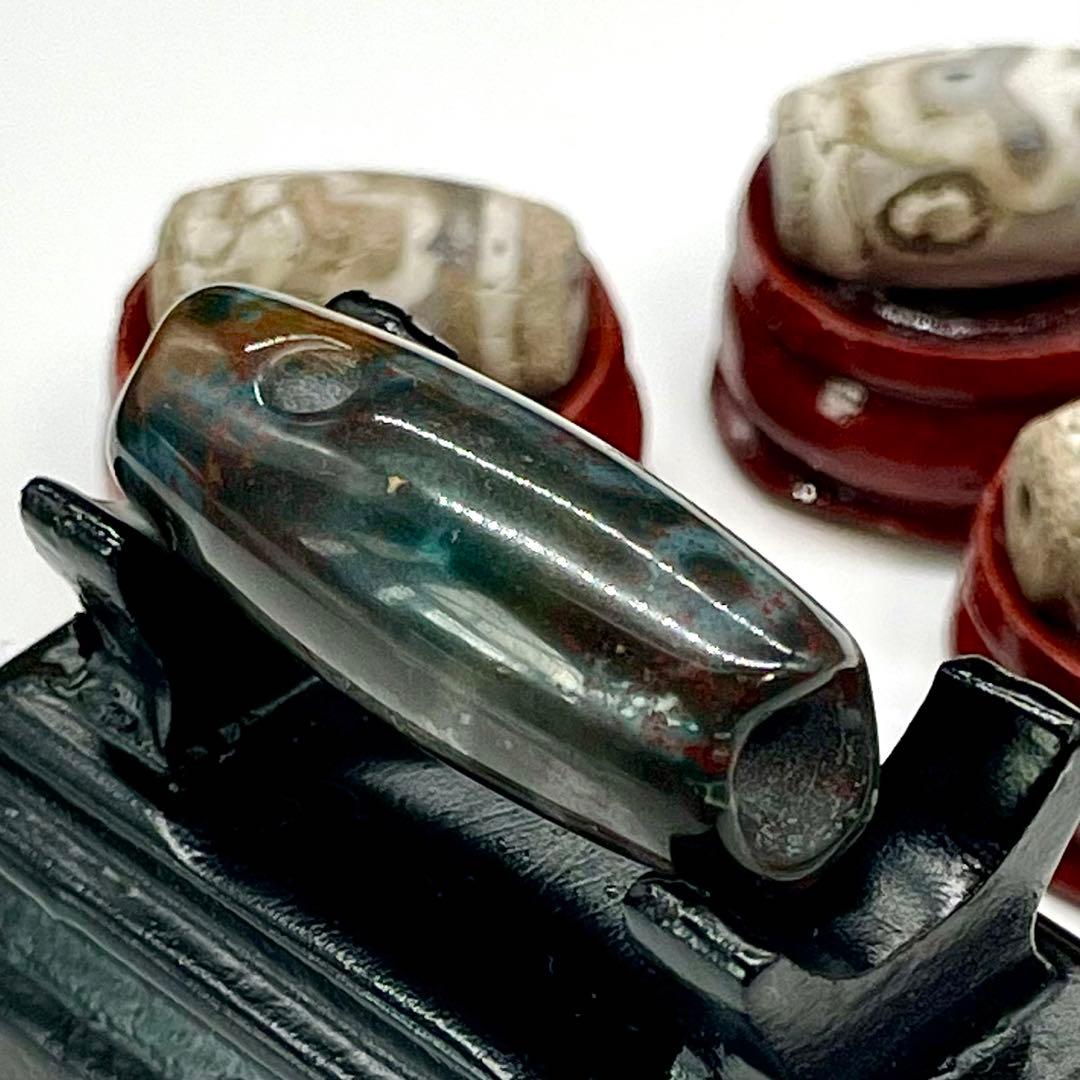 専用 九眼天珠 s744 本物 古代チベット護符 天眼石 老天珠 ジービーズ